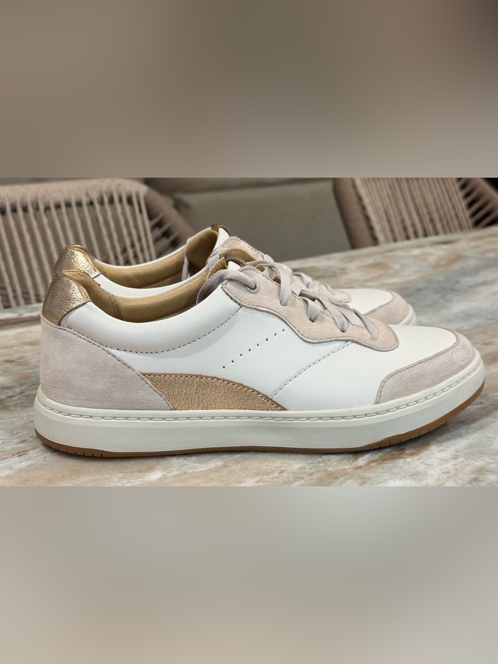 Women’s DANSKO Josey white & rose gold leather sneakers- Size 37 - Picture 4 of 10